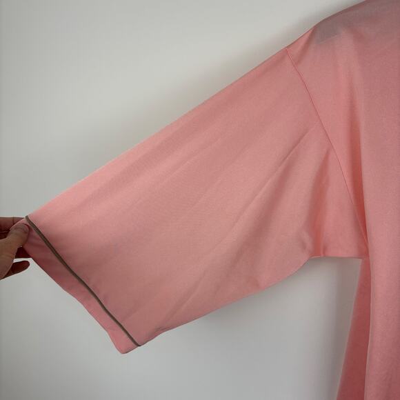 Vintage Vanity Fair Collectibles Robe Pink Gold Trim Dacron Nylon USA size 10 - Picture 4 of 14